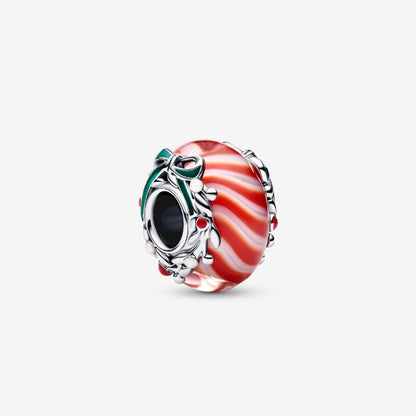 Charm Vetro di Murano Caramella di Natale