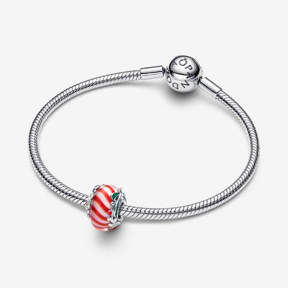 Charm Vetro di Murano Caramella di Natale