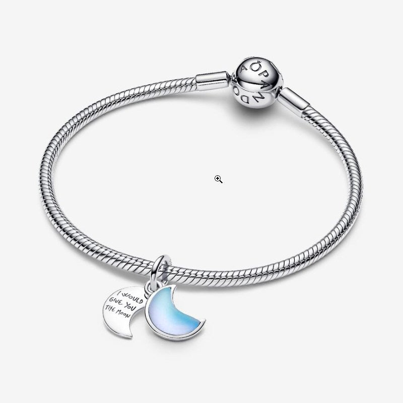 Charm Pendente Doppio Luna Crescente "I Would Give you the Moon"