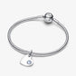 Charm Pendente Cuore con Pietra Azzura Marzo