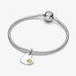 Charm Pendente Cuore con Pietra Miele