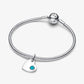 Charm Pendente Cuore con Pietra Turchese Dicembre