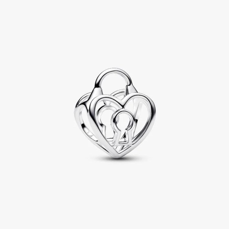 Charm Openwork Lucchetto Cuore