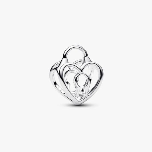 Charm Openwork Lucchetto Cuore