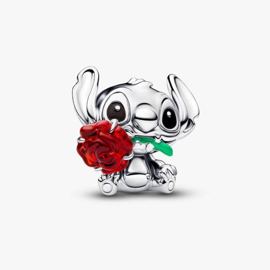 Charm Disney, Lilo & Stitch, Stitch con la rosa