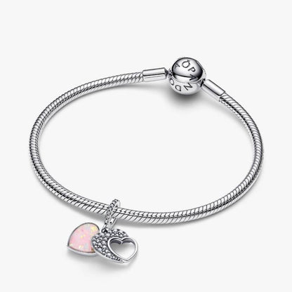 Charm Pendente Doppio Cuore Mamma Sei Bellissima
