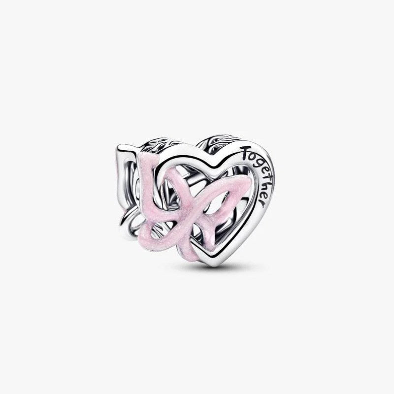 Charm Openwork Cuore e Farfalla