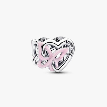 Charm Openwork Cuore e Farfalla