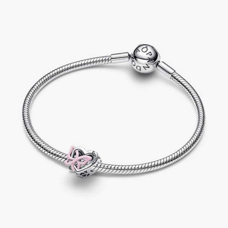 Charm Openwork Cuore e Farfalla