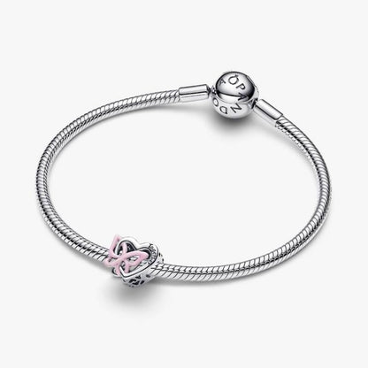 Charm Openwork Cuore e Farfalla