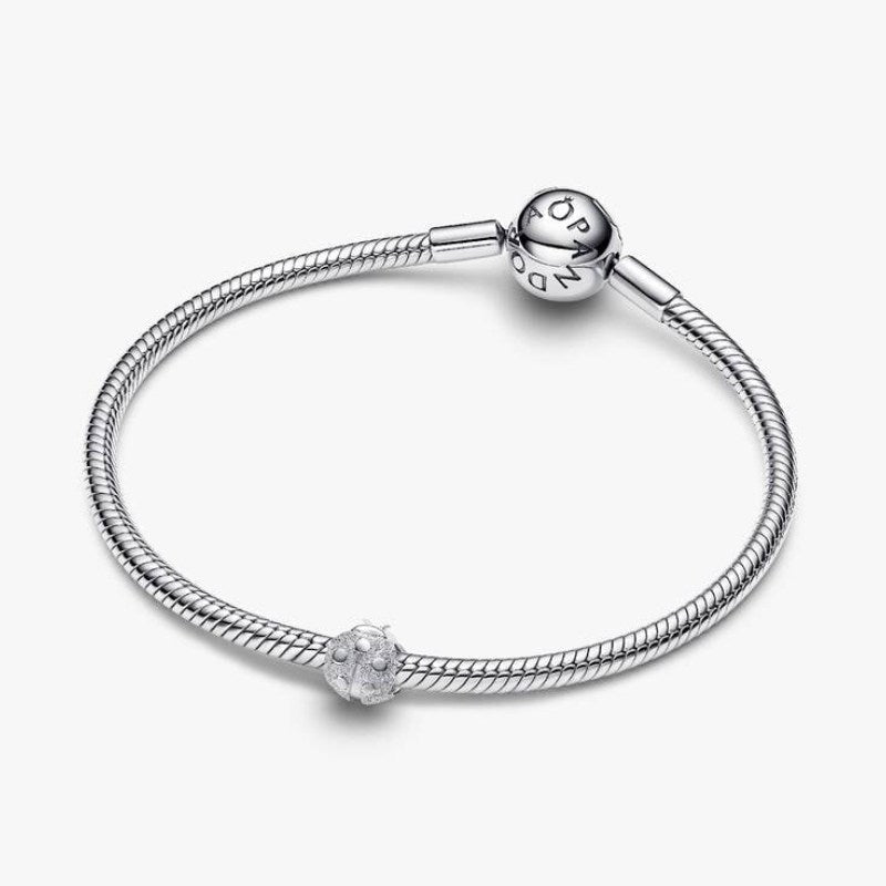 Mini Charm Coccinella effetto diamantato