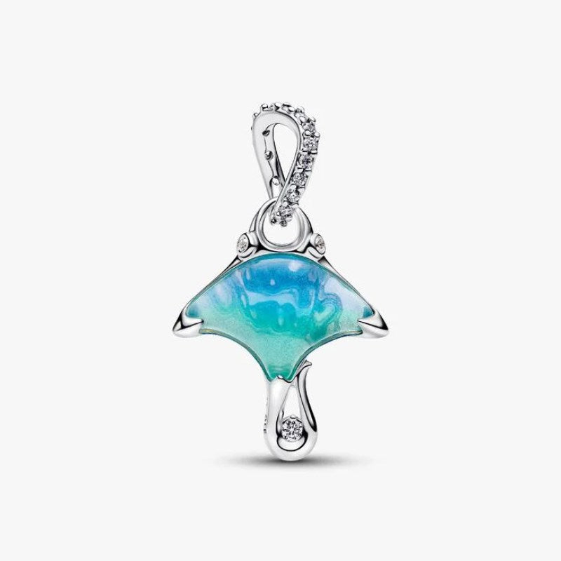 Charm Pendente Manta Vetro di Murano