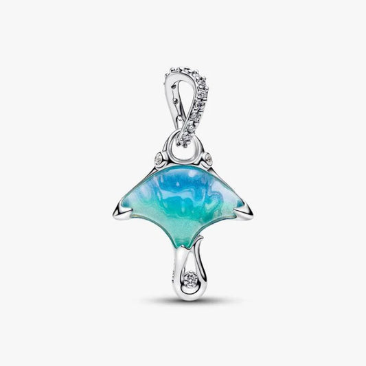Charm Pendente Manta Vetro di Murano