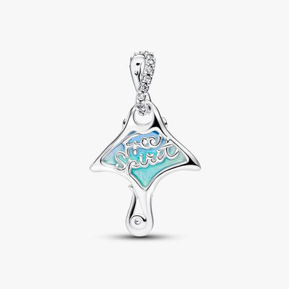 Charm Pendente Manta Vetro di Murano