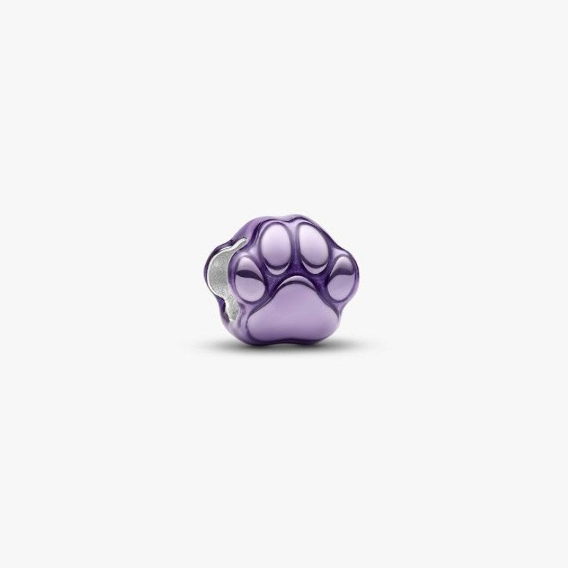 Mini Charm Zampa effetto metallico viola