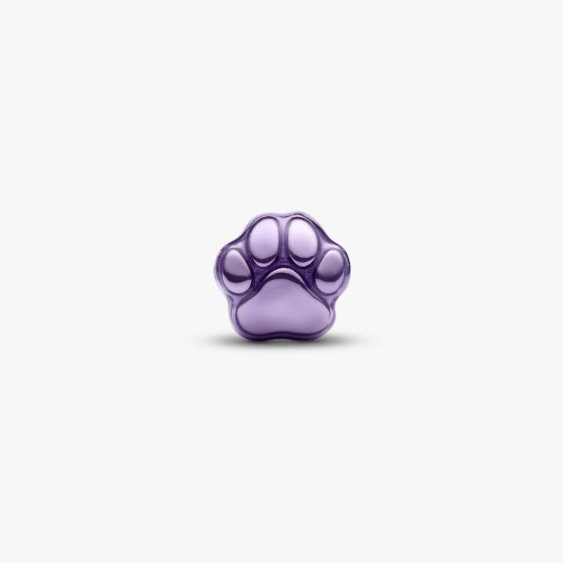 Mini Charm Zampa effetto metallico viola
