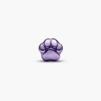 Mini Charm Zampa effetto metallico viola