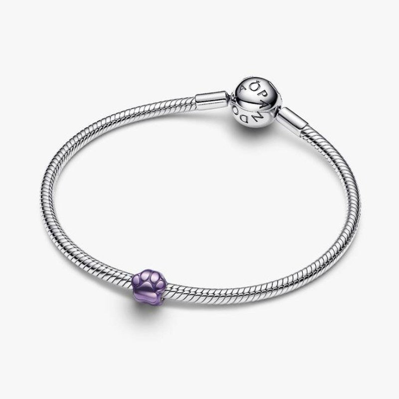 Mini Charm Zampa effetto metallico viola