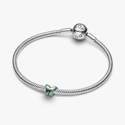 Mini Charm Farfalla effetto metallico verde