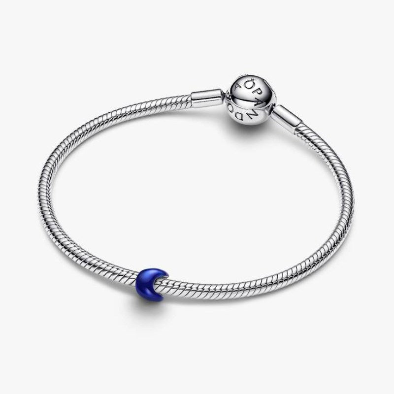 Mini Charm Luna effetto metallico blu