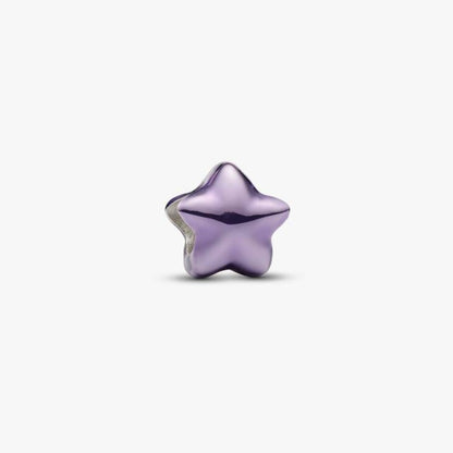 Mini Charm Stella effetto metallico viola