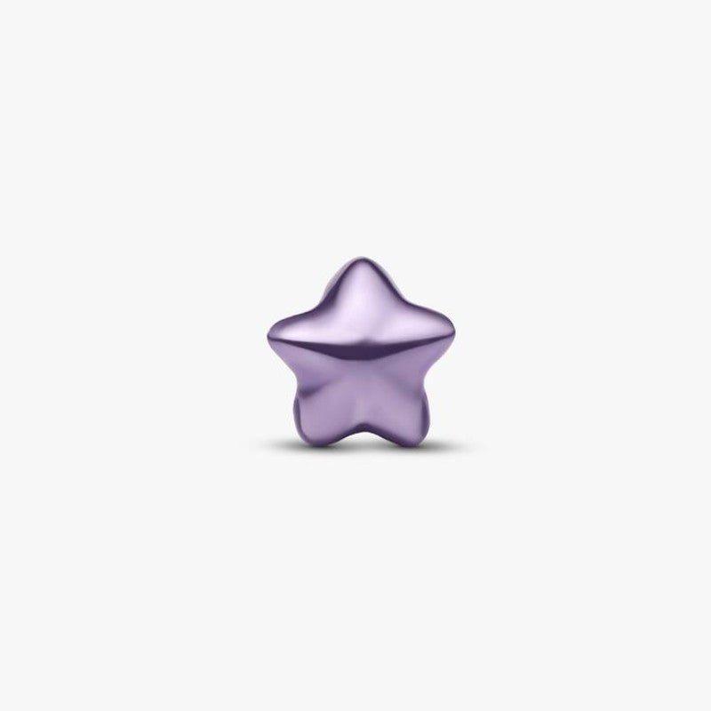Mini Charm Stella effetto metallico viola