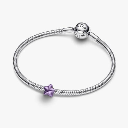 Mini Charm Stella effetto metallico viola