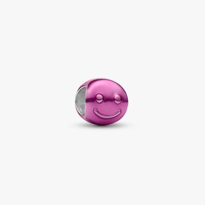 Mini Charm Smile effetto metallico rosa