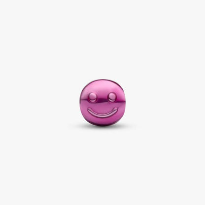 Mini Charm Smile effetto metallico rosa