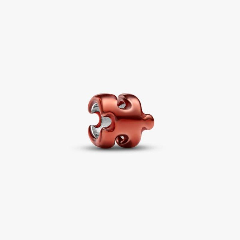 Mini Charm Puzzle effetto metallico arancione