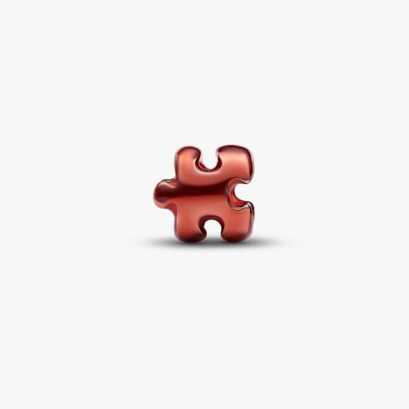Mini Charm Puzzle effetto metallico arancione