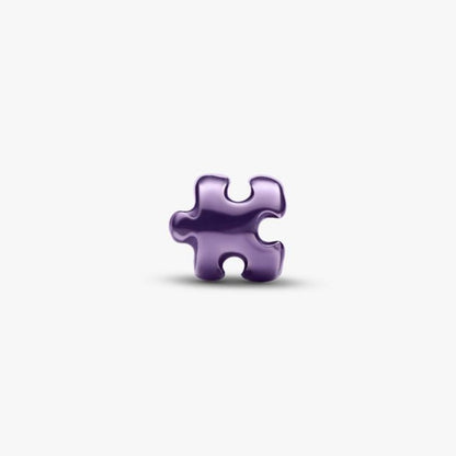 Mini Charm Puzzle effetto metallico viola