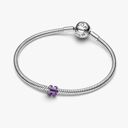 Mini Charm Puzzle effetto metallico viola