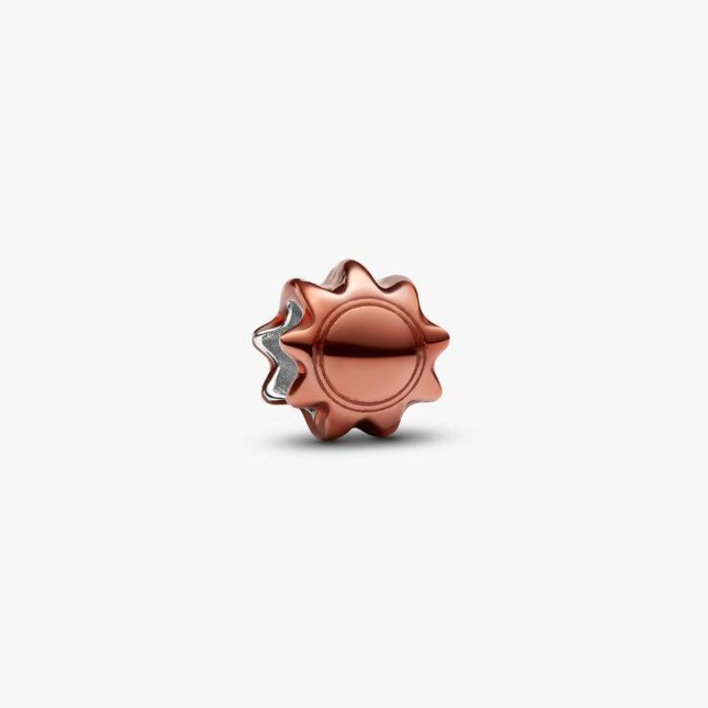 Mini Charm Sole effetto metallico arancione