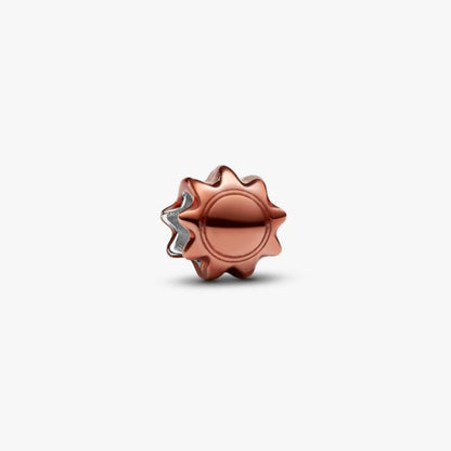 Mini Charm Sole effetto metallico arancione