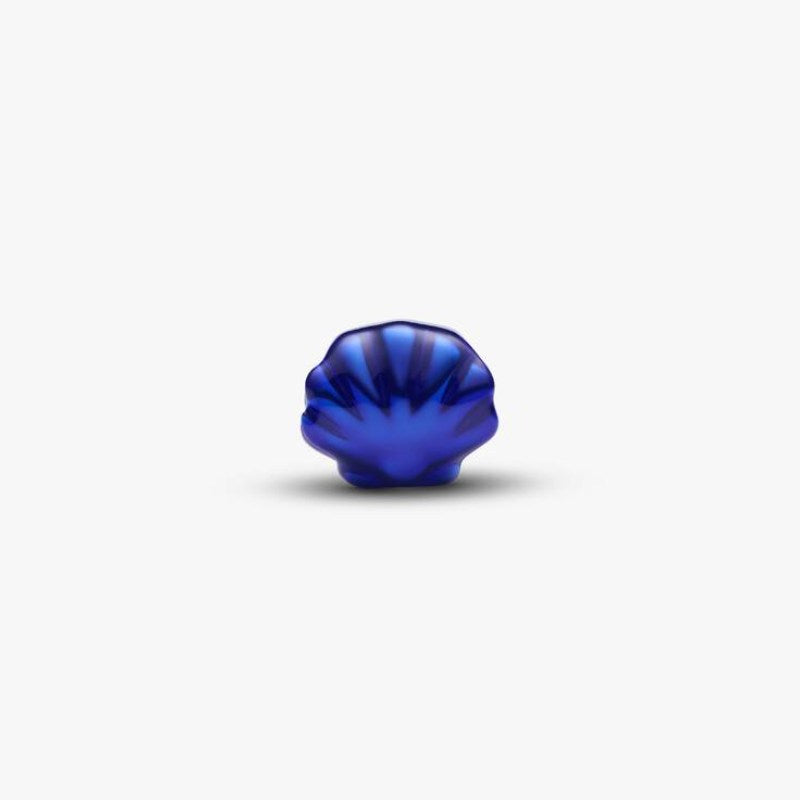 Mini Charm Conchiglia effetto metallico blu