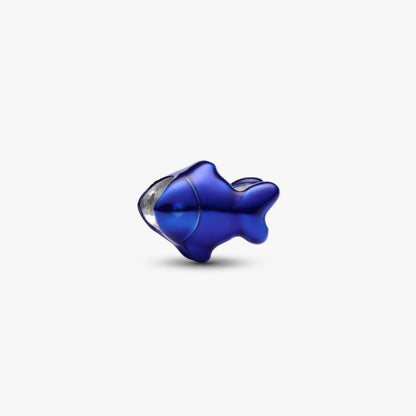 Mini Charm Pesce effetto metallico blu