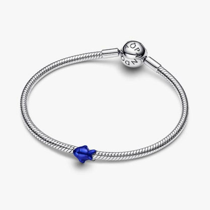 Mini Charm Pesce effetto metallico blu