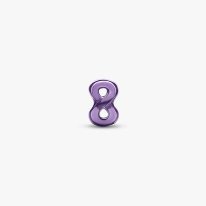 Mini Charm Infinito effetto metallico viola