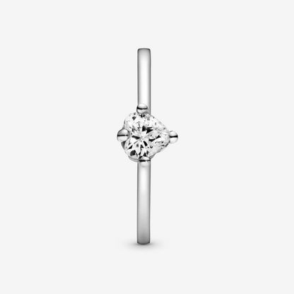 Solitaire ring with heart