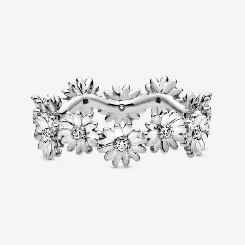 Sparkling Daisy Crown Ring