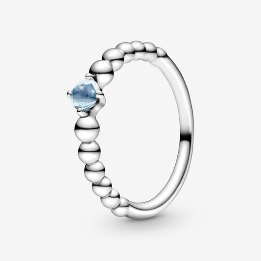March Water Blue Stone Ring