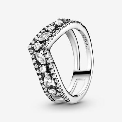 Anello Desiderio Scintillante Doppio Marquise