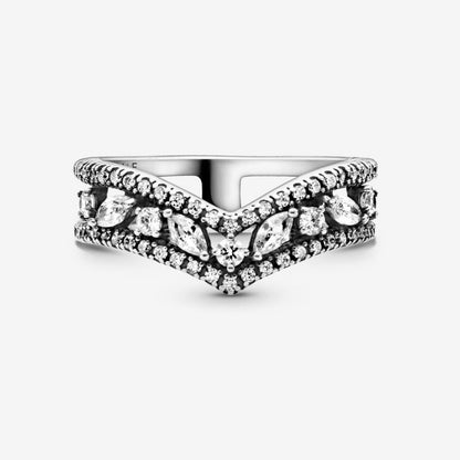 Anello Desiderio Scintillante Doppio Marquise