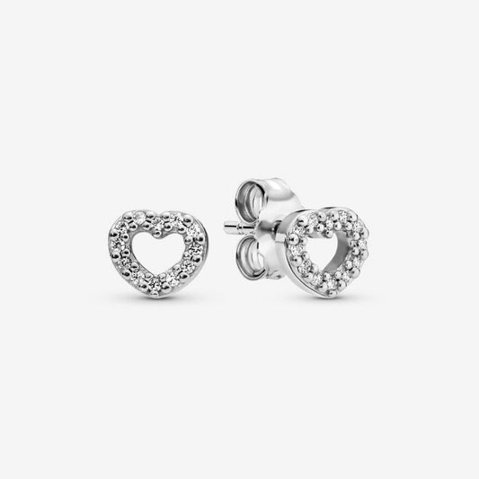 Heart stud earrings