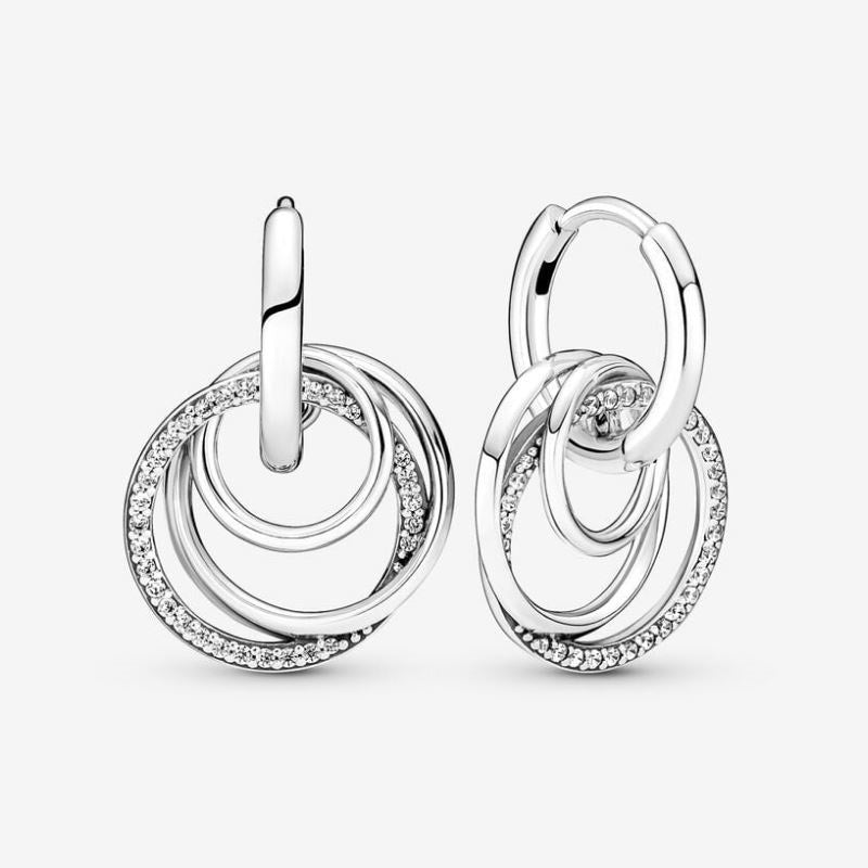 Double Circles Earrings Infinite Intertwining