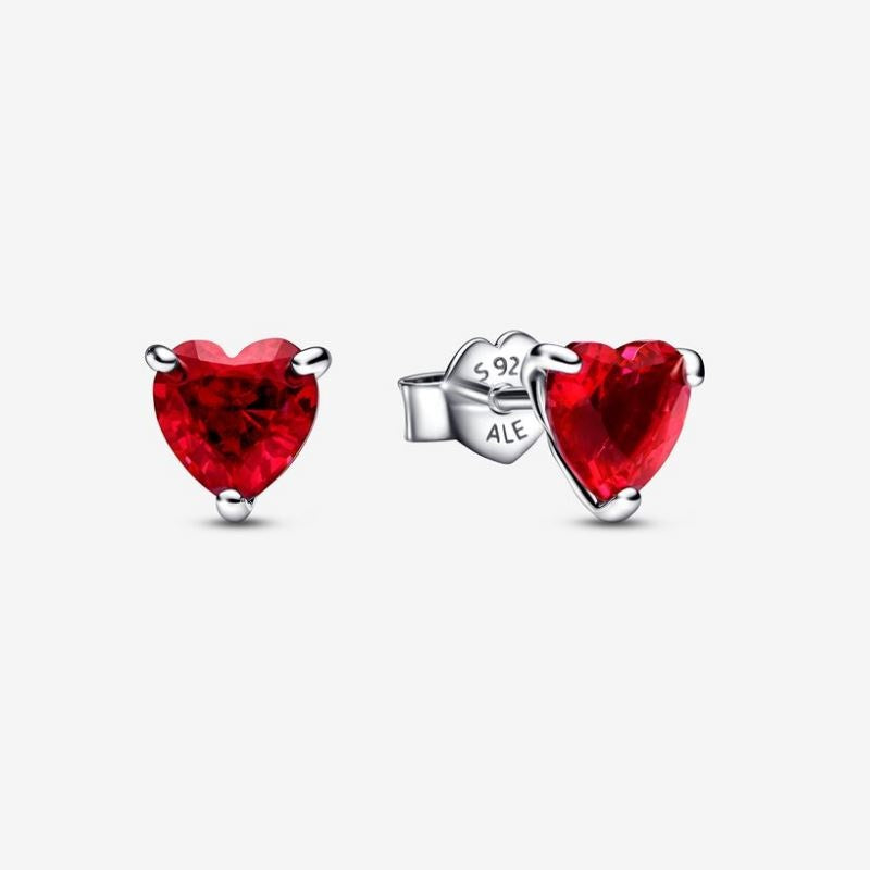 Red Hearts stud earrings