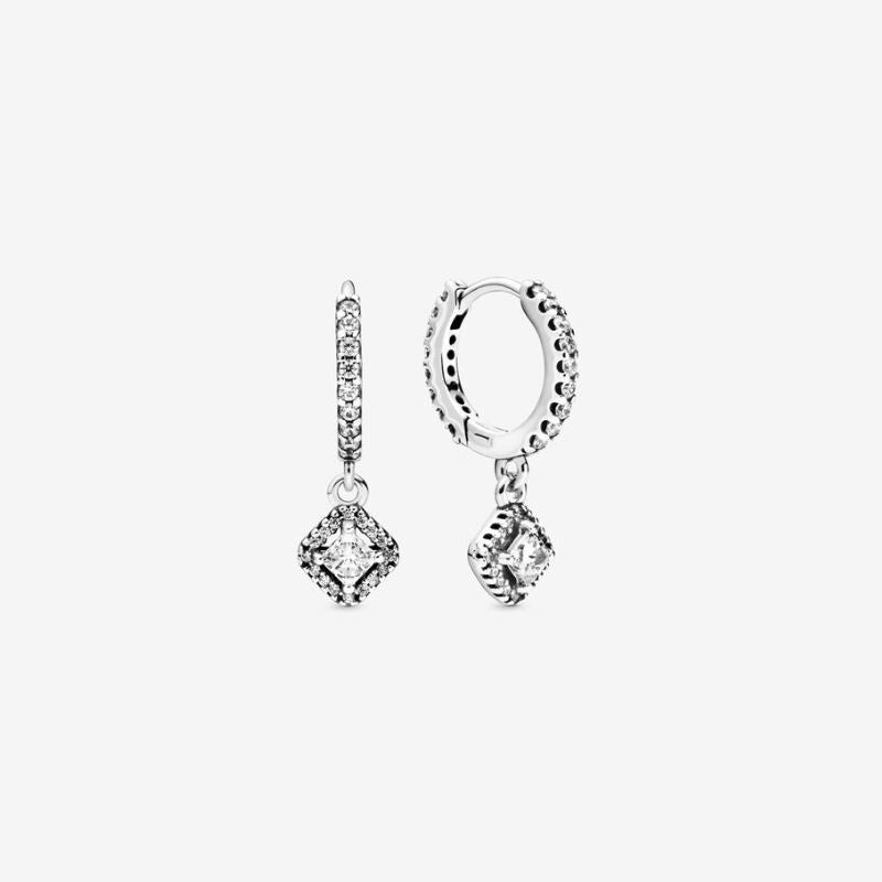 Pendientes de aro brillantes