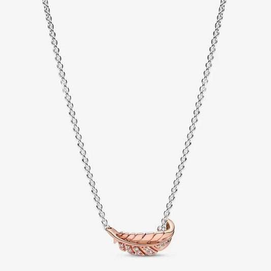 Collana Piuma con Pietre
