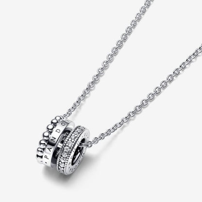 Collana con Logo, Pavé e Sfere